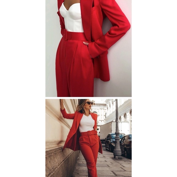 Zara bloggers fav high waisted belted pan 🏷 - Picture 8 of 9